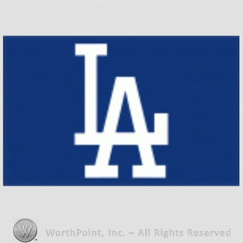 Los Angeles Dodgers sport logo: interlocked LA on a blue background.