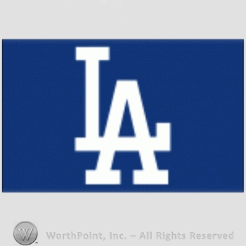 Los Angeles Dodgers sport logo: interlocked LA on a blue background.