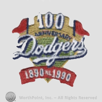 Los Angeles Dodgers sport logo: 100 anniversary Dodgers 1890 NL 1990.