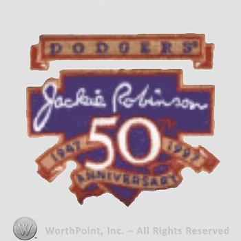 Los Angeles Dodgers sport logo: Dodgers Jackie Robinson 1947 - 1997; 50 anniversary.