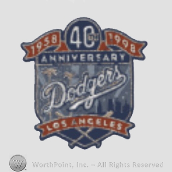 Los Angeles Dodgers sport logo: 1958 - 1998 40th anniversary Dodgers Los Angeles.