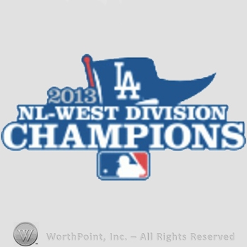 Los Angeles Dodgers sport logo: 2013 LA NL-West Division Champions.