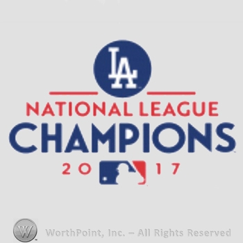 Los Angeles Dodgers sport logo: LA National League Champions 2017.