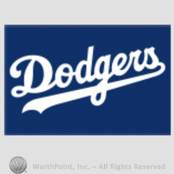Los Angeles Dodgers sport logo: Dodgers on a navy blue background.