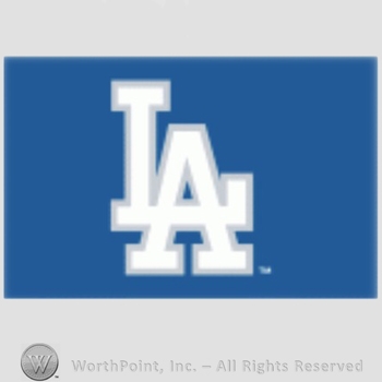 Los Angeles Dodgers sport logo: interlocked LA on a blue background.