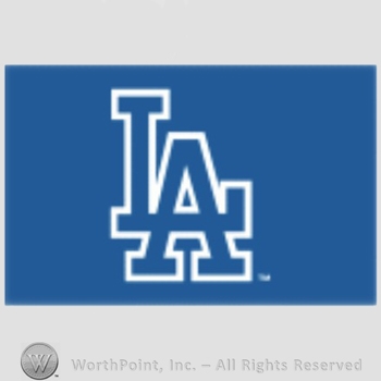 Los Angeles Dodgers sport logo: interlocked LA on a blue background.