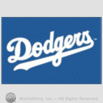 Los Angeles Dodgers sport logo: Dodgers on a navy blue background.