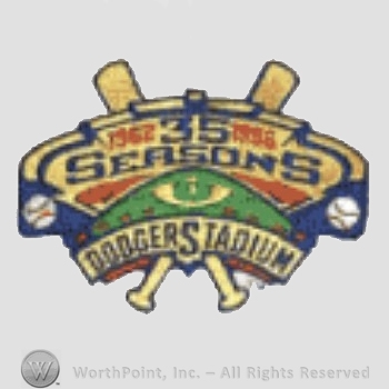 Los Angeles Dodgers sport logo: 35 Seasons Dodgers Stadium.