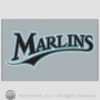 Miami Marlins sport logo: Marlins on a grey background.