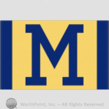 Milwaukee Brewers sport logo: letter M on a yellow background.