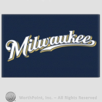 Milwaukee Brewers sport logo: Milwaukee on a blue background.