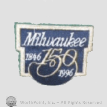 Milwaukee Brewers sport logo: Milwaukee written above years 1846 - 1996 and number 150.