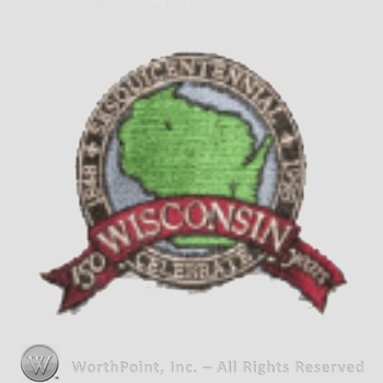 Milwaukee Brewers sport logo: Wisconsin written over a green map of the state with the same name.