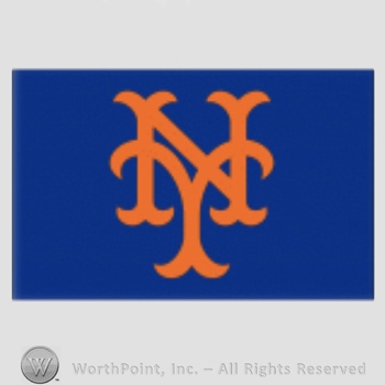 New York Mets sport logo: NY in orange on a blue background.