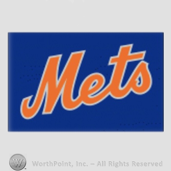 New York Mets sport logo: Mets on a blue background.