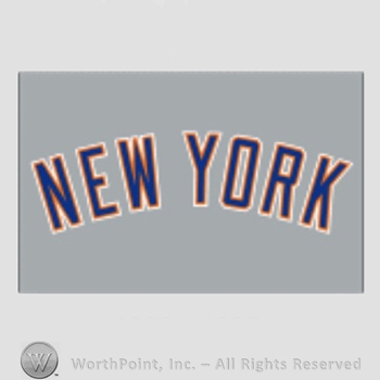 New York Mets sport logo: New York on a grey background.