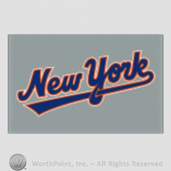 New York Mets sport logo: New York on a grey background.