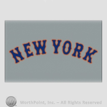 New York Mets sport logo: New York on a grey background.