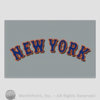 New York Mets sport logo: New York on a grey background.