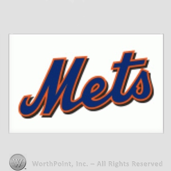 New York Mets sport logo: Mets on a white background.