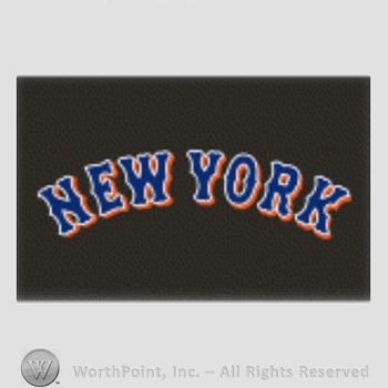 New York Mets sport logo: New York on a black background.