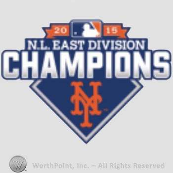 New York Mets sport logo: 2015 NL East Division Champions written above NY.