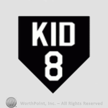 New York Mets sport logo: Kid 8 written on a black pennant shape.