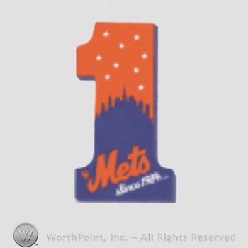New York Mets sport logo: Mets since 1984 written on a number 1.