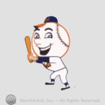 New York Mets sport logo: baseball head mascot with a baseball bat.