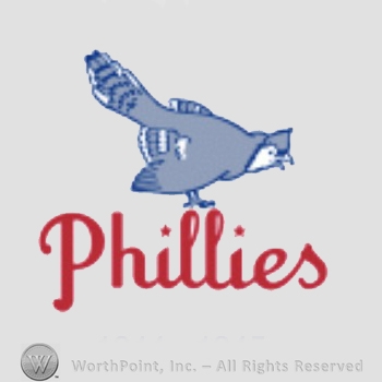 Philadelphia Phillies sport logo: jay perched above the PHILLIES script with stars dotting each i.