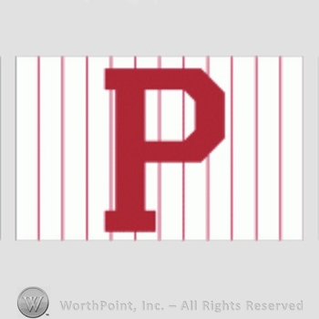 Philadelphia Phillies sport logo: letter P on a white with red stripes background.