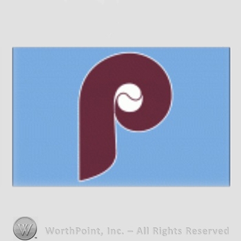 Philadelphia Phillies sport logo: letter P with a baseball inside; blue background.