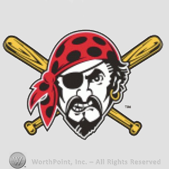 Pittsburgh Pirates sport logo: a pirate in front of crossed baseball bats.