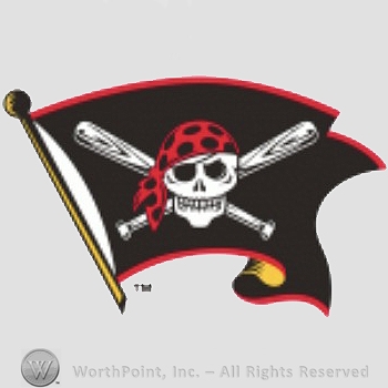 Pittsburgh Pirates sport logo: skull and cross bats on black flag.