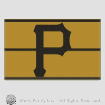Pittsburgh Pirates sport logo: letter P on a gold with black stripes background.