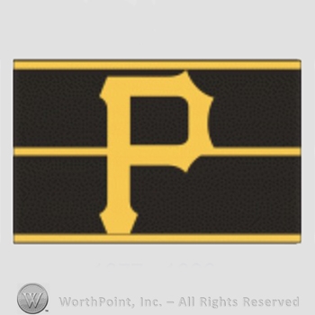 Pittsburgh Pirates sport logo: letter P on a gold with black stripes background.