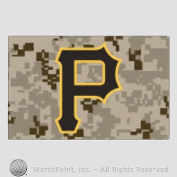 Pittsburgh Pirates sport logo: letter P on a camouflage background.
