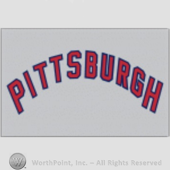 Pittsburgh Pirates sport logo: PITTSBURGH script on a grey background.