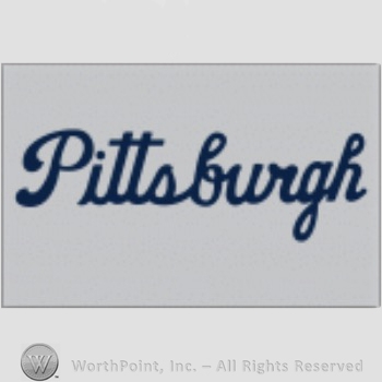 Pittsburgh Pirates sport logo: PITTSBURGH script on a grey background.