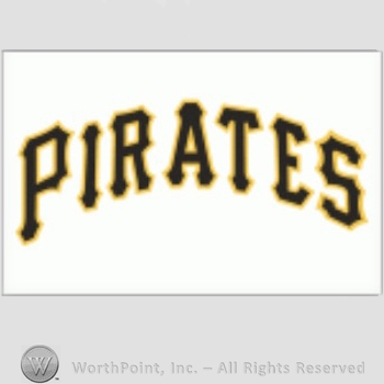 Pittsburgh Pirates sport logo: PIRATES script on a white background.