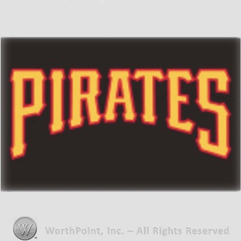 Pittsburgh Pirates sport logo: PIRATES script on a black background.
