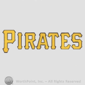 Pittsburgh Pirates sport logo: PIRATES script.