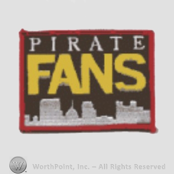 Pittsburgh Pirates sport logo: PIRATE FANS script above a city skyline.
