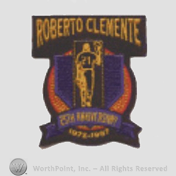 Pittsburgh Pirates sport logo: Roberto Clemente 25th Anniversary 1972 - 1997.