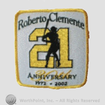 Pittsburgh Pirates sport logo: Roberto Clemente 30th Anniversary 1972 - 2002.