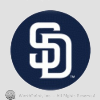 San Diego Padres sport logo: interlocked SD on a navy blue background circle.