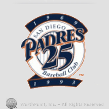 San Diego Padres sport logo: 1969 San Diego Padres 25 Baseball Club 1993.