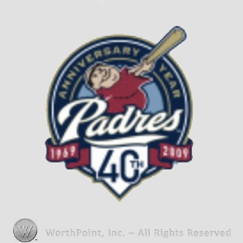 San Diego Padres sport logo: 1969 - 2009 40th Anniversary.