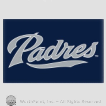 San Diego Padres sport logo: PADRES written on a navy blue background.