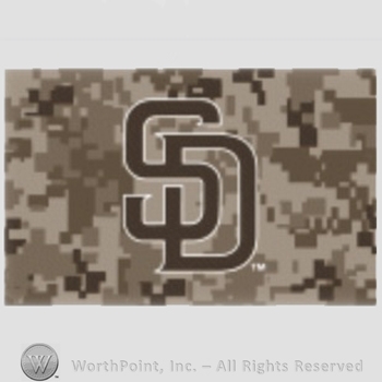 San Diego Padres sport logo: interlocked SD on a camouflage background.